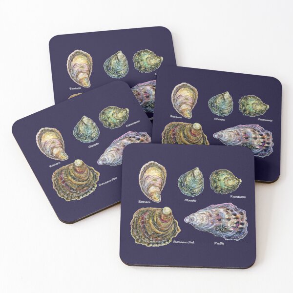 Item preview, Oyster Types Watercolor designed and sold by Zaira Dzhaubaeva.