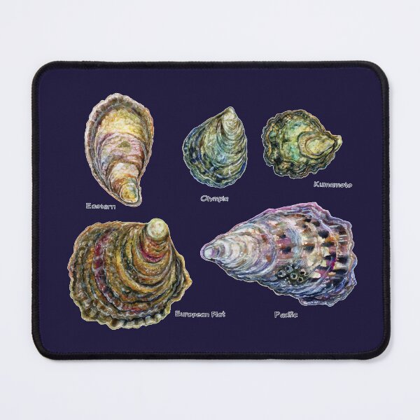 Item preview, Oyster Types Watercolor designed and sold by Zaira Dzhaubaeva.
