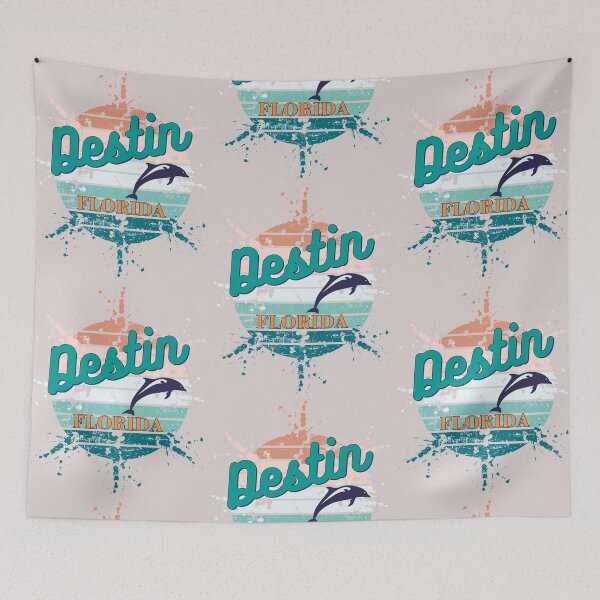 Item preview, Destin Florida Exploding Watercolor Retro Vintage Sunset designed and sold by adriana-holmes.