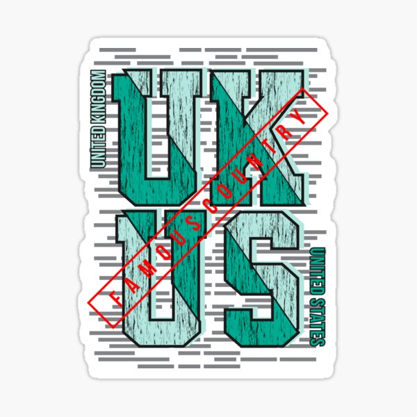 US UK famous country Sticker