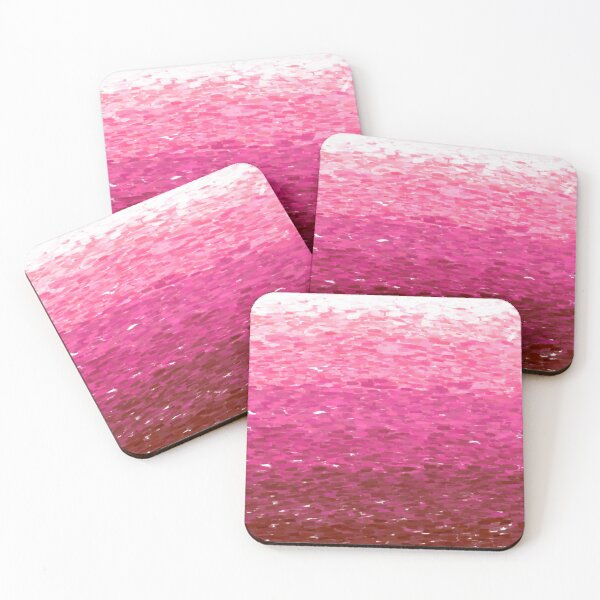 Item preview, Abstract red monochromatic ombre ocean painting designed and sold by Steph-draws.