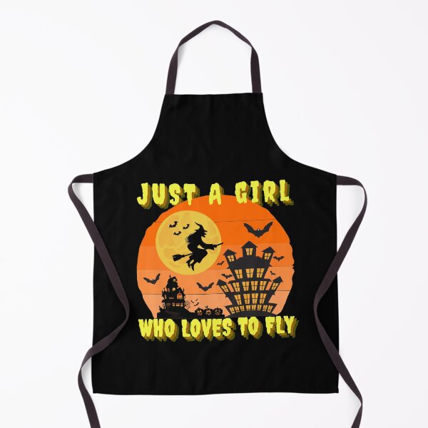 Item preview, Just A Girl Who Loves To Fly- Halloween Spirit - We Are Not Afraid - Vintage Spooky Halloween designed and sold by Sun Sand & Sea Art.
