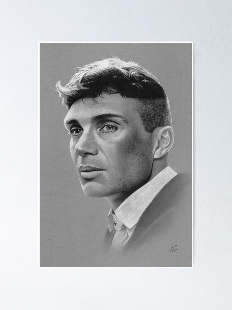 Cillian Murphy Tommy Shelby Peaky Blinders Pencil Drawing Poster For Sale By Jpwoody 