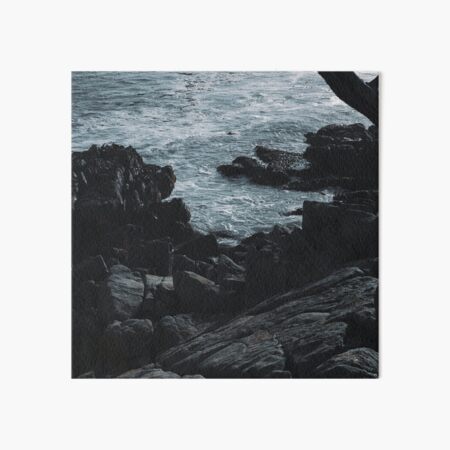 Cliffs by the Ocean On Stormy Day Art Board Print