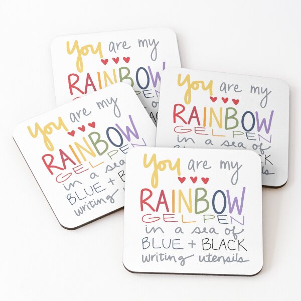 Item preview, You are my rainbow gel pen in a sea of blue and black writing utensils designed and sold by ournaturalnest.