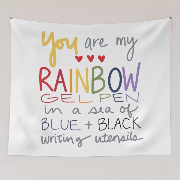 Item preview, You are my rainbow gel pen in a sea of blue and black writing utensils designed and sold by ournaturalnest.