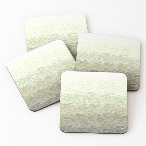 Item preview, Abstract green monochromatic ombre ocean painting designed and sold by Steph-draws.