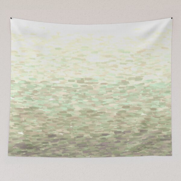 Item preview, Abstract green monochromatic ombre ocean painting designed and sold by Steph-draws.