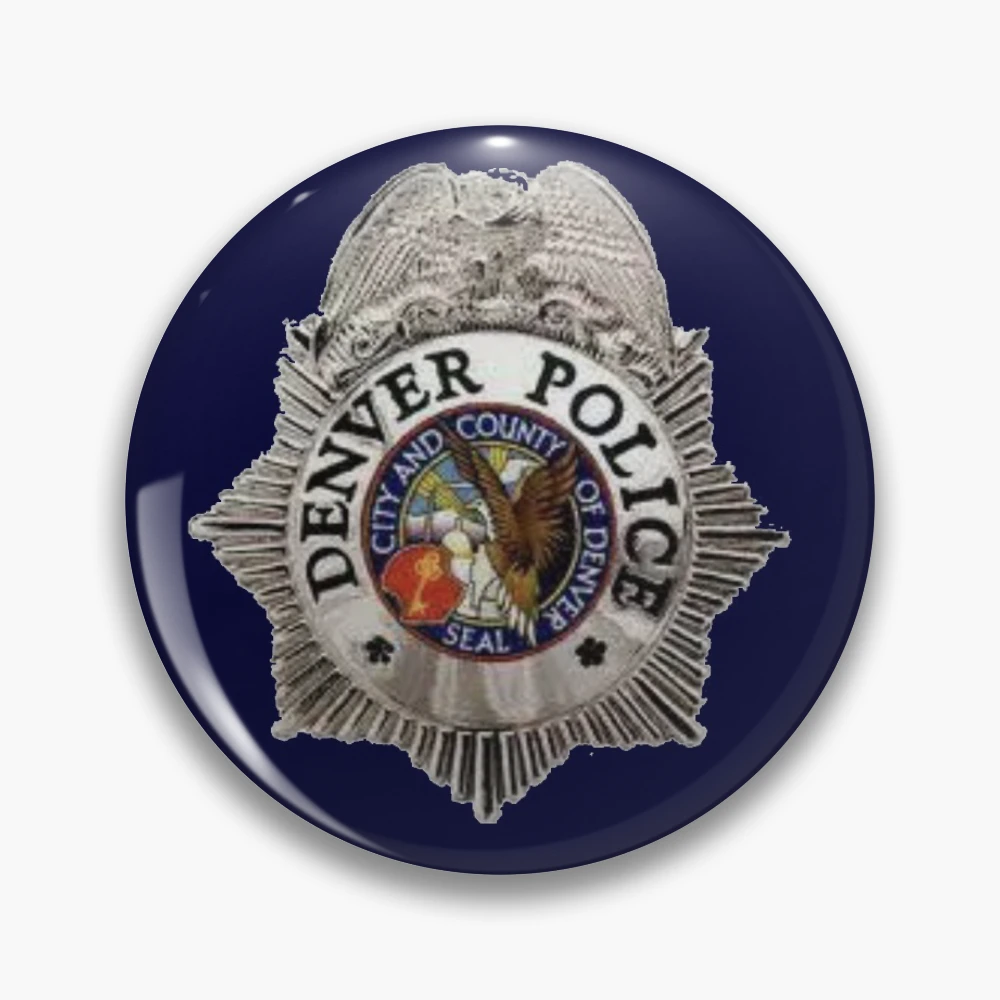 Denver Colorado Police Badge With Color City Seal