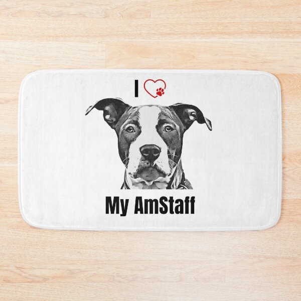 Item preview, I Love My AmStaff designed and sold by NiftyTees.