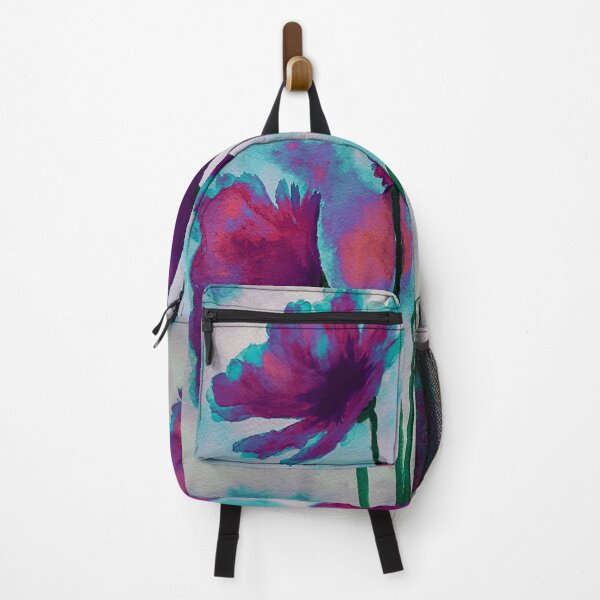 Item preview, Flowers abstract purple blue designed and sold by Moonyflower.