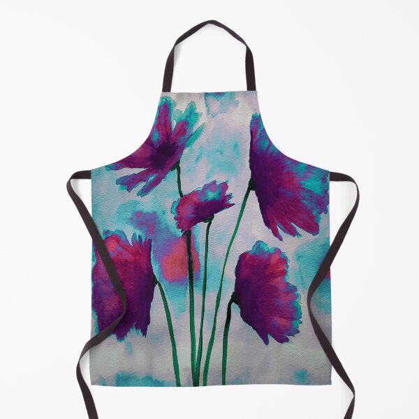 Item preview, Flowers abstract purple blue designed and sold by Moonyflower.