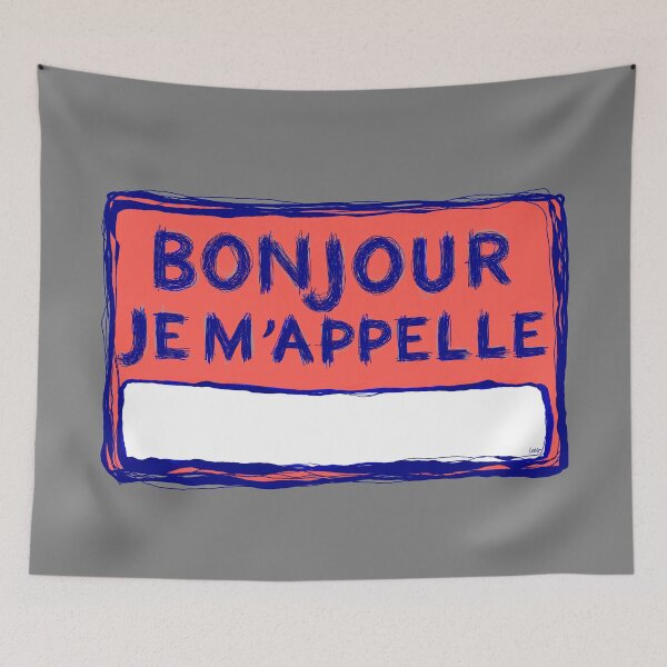 Aperçu de l'œuvre Bonjour, je m'appelle... (rouge) créée et vendue par MentaLee.