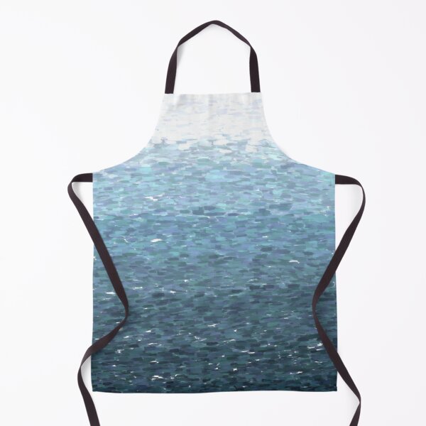 Item preview, Abstract blue monochromatic ombre ocean painting designed and sold by Steph-draws.
