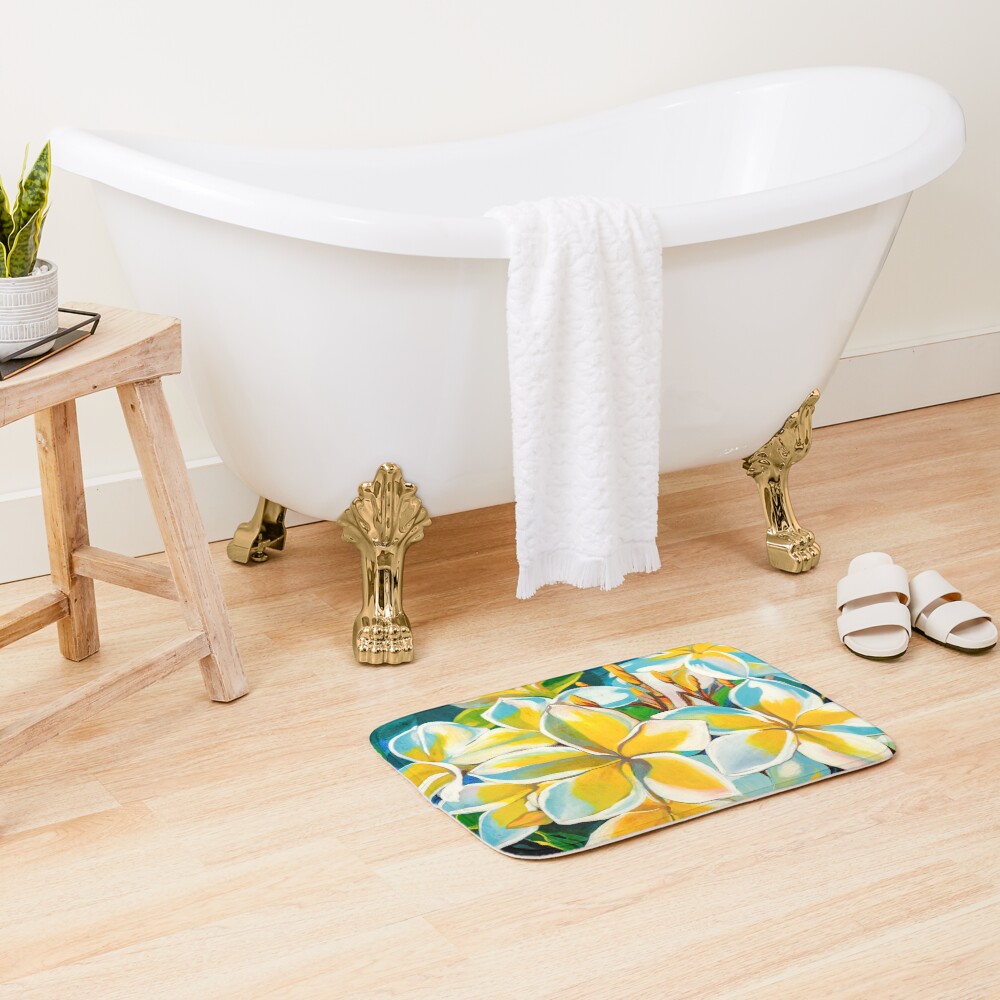 Plumeria Bath Mat