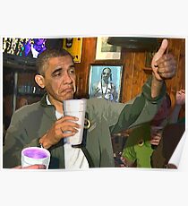 Obama Sippin Poster