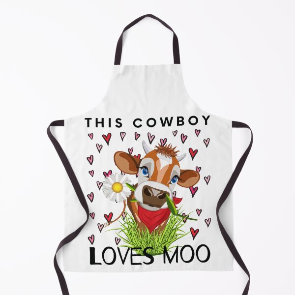 Item preview, Cow/ This Cowboy Loves Moo/ Funny Cow Pun/ Funny Valentines Day designed and sold by Designs By YL.