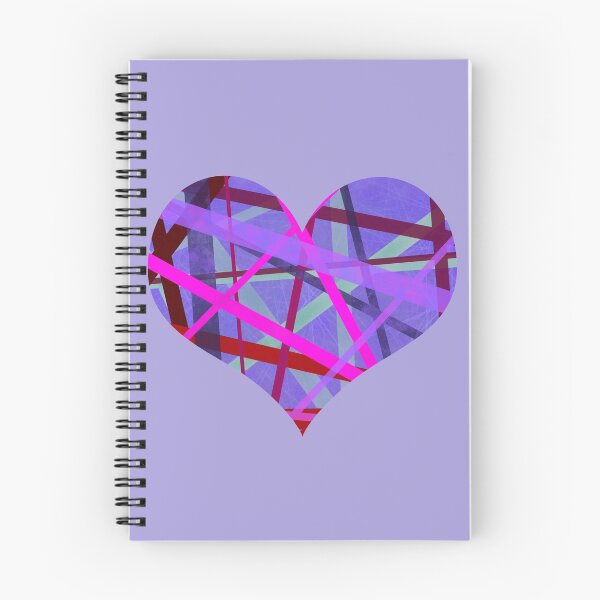 Item preview, Shade of Pink Lines Pattern Heart Shape designed and sold by AMSonArt.