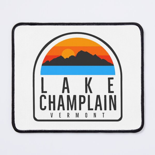 Item preview, Lake Champlain Vermont Vintage Retro Adventure Fishing, Skiing Mountains designed and sold by tmartinezta.