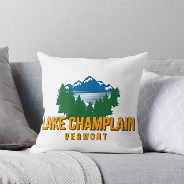 Item preview, Lake Champlain Vermont Vintage Retro Adventure Fishing, Skiing Mountains designed and sold by tmartinezta.