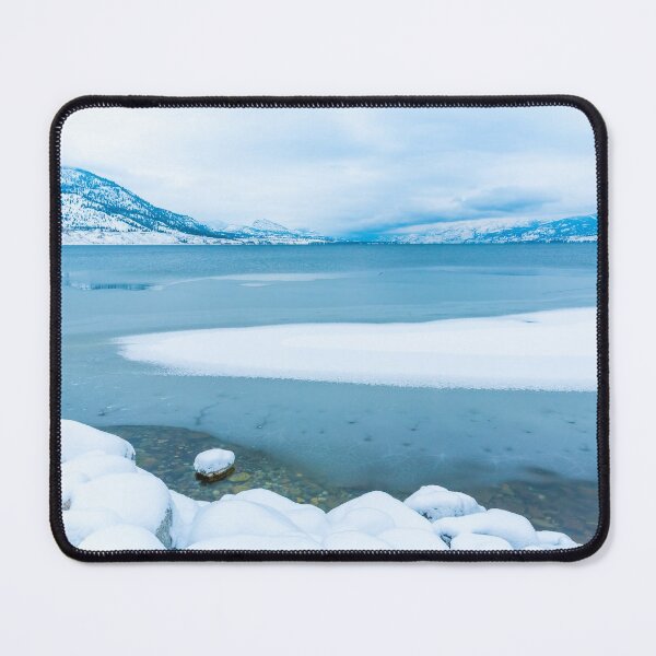 Item preview, Ice and Snow on Okanagan Lake and Mountains designed and sold by Amy Mitchell.