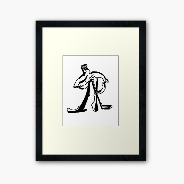 Hockey Player Framed Art Print