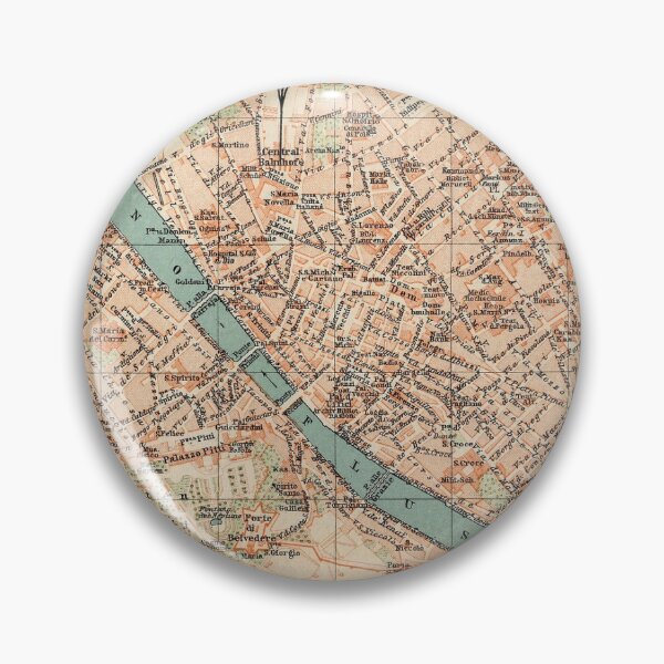 Item preview, Florence Map 1896 designed and sold by abbazabba.