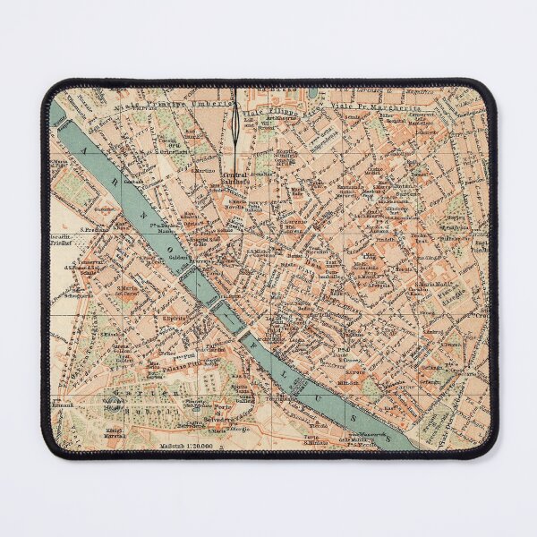 Item preview, Florence Map 1896 designed and sold by abbazabba.