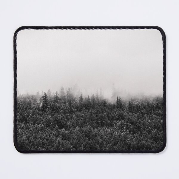 Item preview, Foggy Mountain Forest Black and White designed and sold by Amy Mitchell.