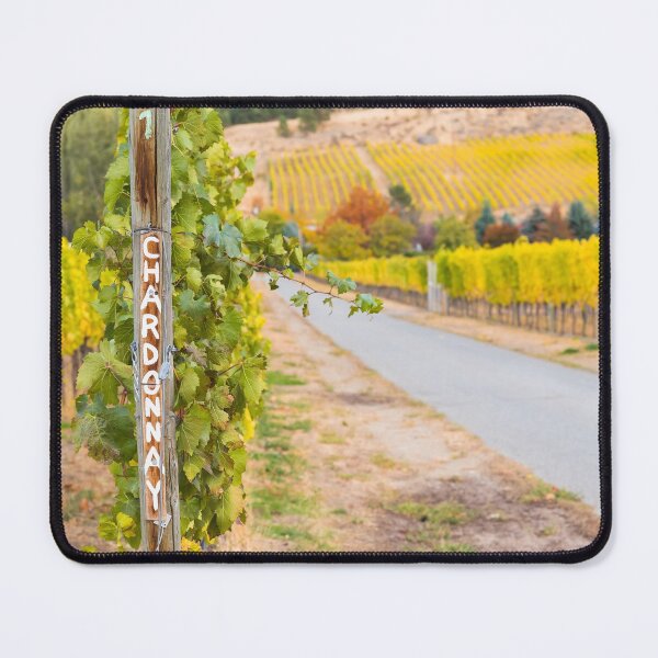 Item preview, Chardonnay Sign in Autumn Vineyard designed and sold by Amy Mitchell.