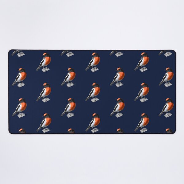 Red-capped Robin 5 Desk Mat