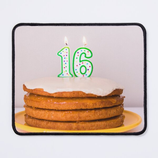 Item preview, Sweet Sixteenth Birthday Polka Dot Candles on Birthday Cake designed and sold by Amy Mitchell.
