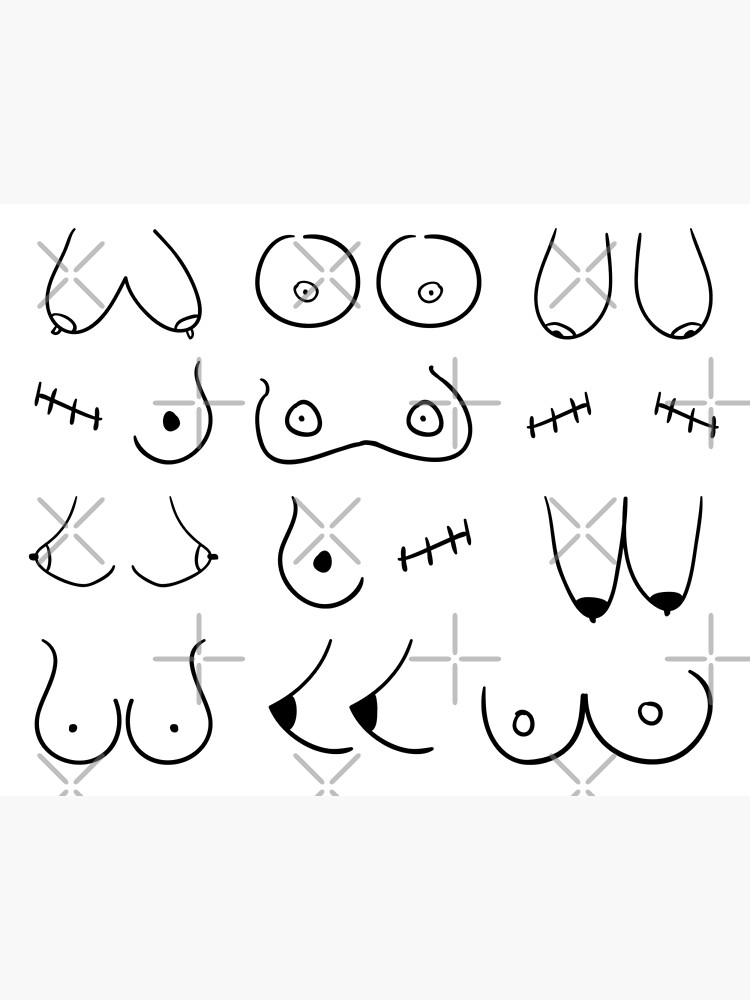 Breast Pattern, Boobs Art Board Print for Sale by KarolinaPaz