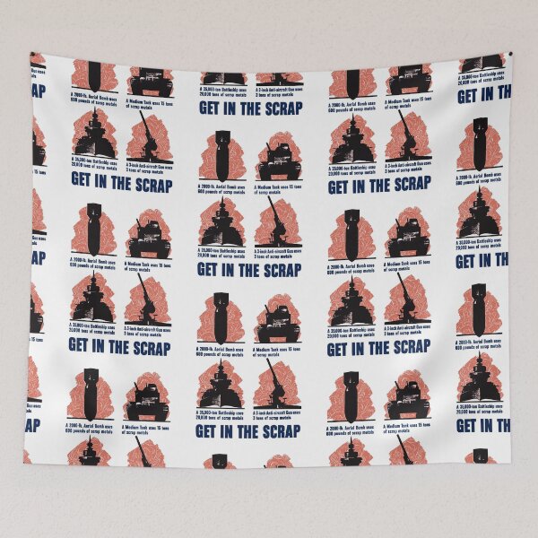 Aperçu de l'œuvre Get In The Scrap - Propagande de la Seconde Guerre mondiale créée et vendue par warishellstore.