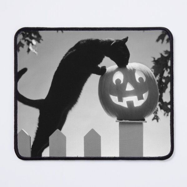 Item preview, Black Cat and Halloween Jack O Lantern Pumpkin designed and sold by ScienceSource.