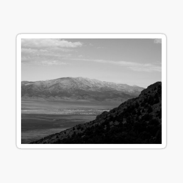 Spring Valley Mountains B&W Sticker