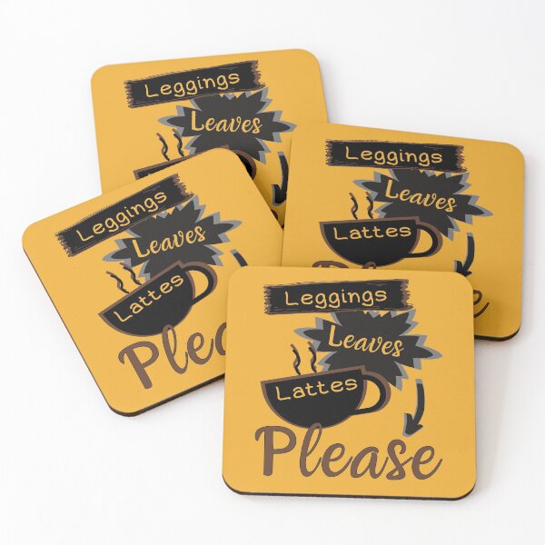 Item preview, Leggings, Leaves, Lattes Please! designed and sold by ShowMePride.