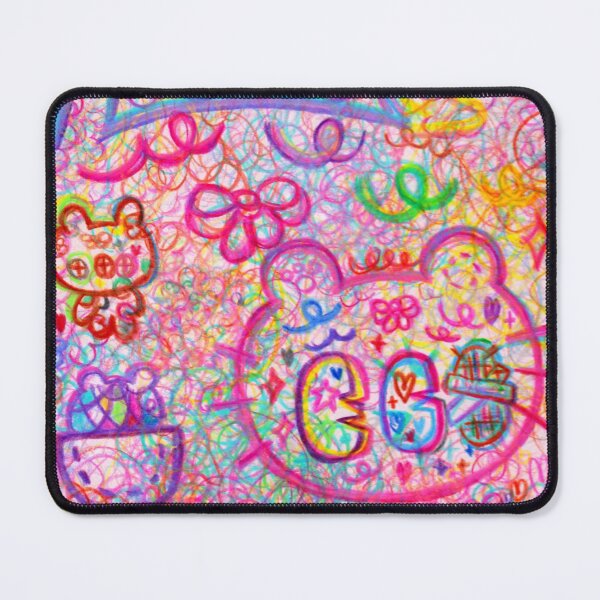 Item preview, curlybeary 2, detail 1, rainbow colored plush art, rabbit cat bear   designed and sold by Ben Ryuki Miyagi Architect.