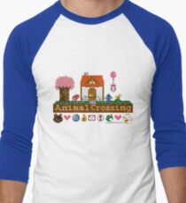 Animal Crossing Pixel house Men's Baseball ¾ T-Shirt