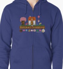 Animal Crossing Pixel house Zipped Hoodie