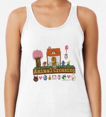Animal Crossing Pixel house Racerback Tank Top