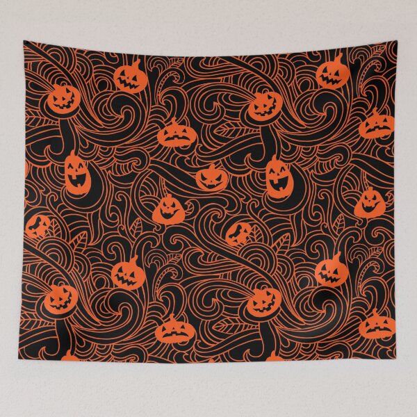 Item preview, halloween seamless pumpkins pattern designed and sold by cutecrazytshirt.