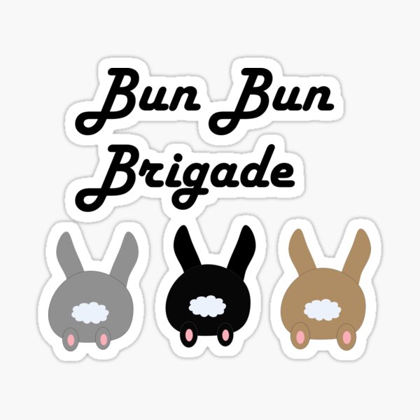 "Bun Bun Brigade " Sticker for Sale by lalenavari Redbubble