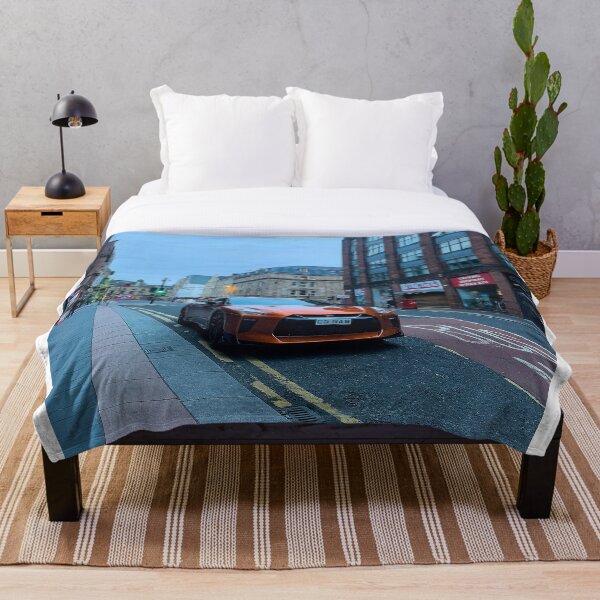 Nissan R35 GTR in Glasgow Scotland Throw Blanket