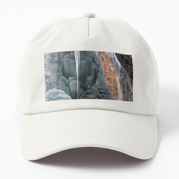 Behind Spouting Rock Frozen Waterfall - Hanging Lake - Glenwood Canyon Colorado Dad Hat