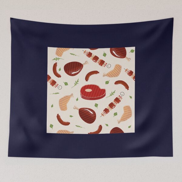 Item preview, Grill Barbecue Meat Seamless Pattern designed and sold by CiroImmobile.