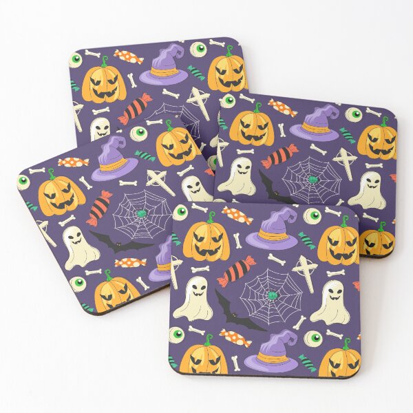 Item preview, Happy Halloween cool pattern with candies, bats, ghosts and pumpkins designed and sold by SOKOLIK-OK.