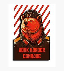 Vote Soviet bear - russian bear meme Photographic Print