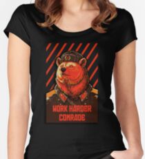 Vote Soviet bear - russian bear meme Women's Fitted Scoop T-Shirt