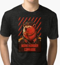 Vote Soviet bear - russian bear meme Tri-blend T-Shirt